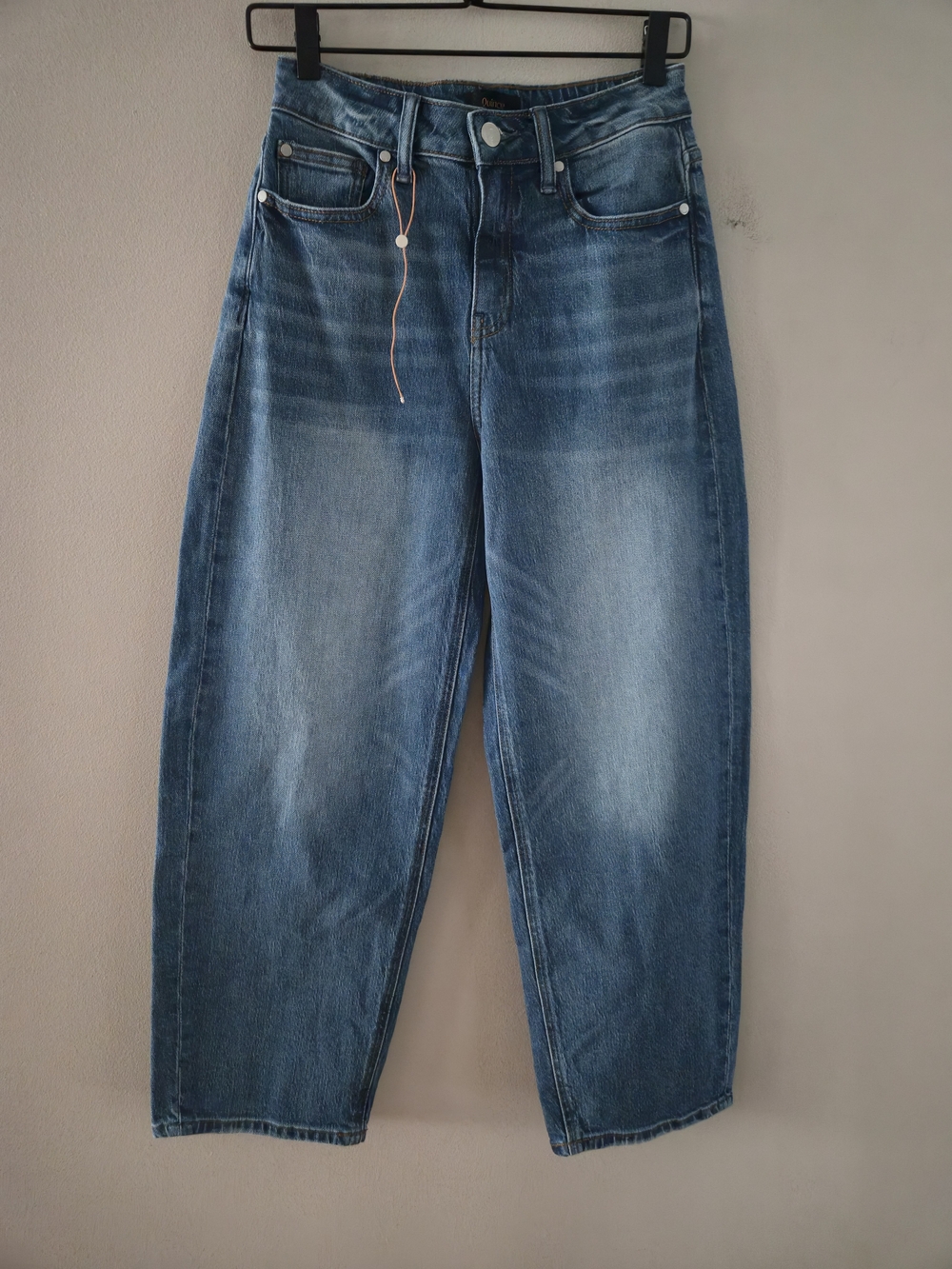 Quince Bella Stretch Barrel Jeans Athlantic Blue Size 26 Inseam 28 - Picture 4 of 10